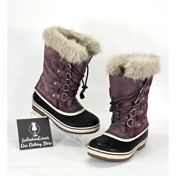 Sorel Shoes - Sorel Women's Joan Of Artic Snow Winter Boots Lace Up Leather Faux Fur Sz 5 1404
